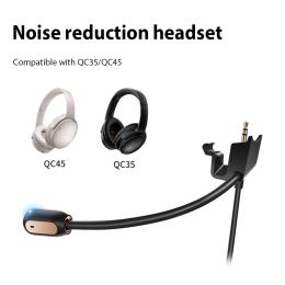 Accessoires 3,5 mm Boom Volume Volume Volume Câble de jeu câblé Mic de pas détachable pour Bose QC35 QC35II PS4 PS5