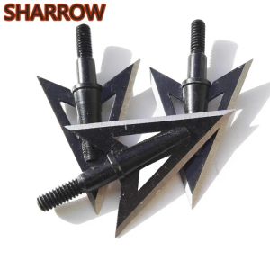 Accessoires 3/6 / 12pcs Arc arc pointues Blade Confléchies Broadheads Points de flèche vis