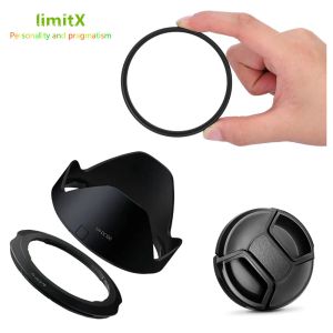 Accessoires 3 in 1 kit 67 mm UV Filter Lens Hood Cap Adapter Ring voor Canon PowerShot SX70 SX60 SX50 HS G3X Digitale camera