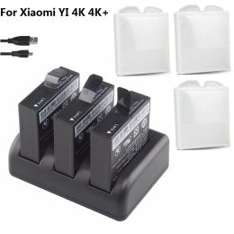 Accessoires 3 emplacements double chargeur batterie pour Original Xiaomi YI 2 4K + Lite AZ161 caméra d'action 1400mAh batterie Rechargeable étui de charge