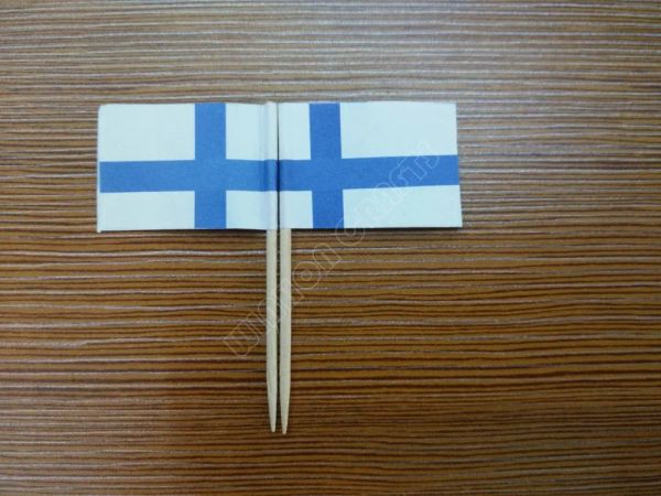 Accesorios Paquete de 300 piezas Bandera de palillos de dientes de Finlandia Palillos de comida de papel Palillos de dientes para pasteles Banderas de papel Decoración de magdalenas Palitos de cóctel de frutas