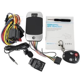 Accessoires 303G Traqueur GPS de véhicule 303F Quadri-bande Dispositifs de suivi GSM GPS GPRS en temps réel 303G Système d'alarme antivol de sécurité de voiture Boîte Web gratuite