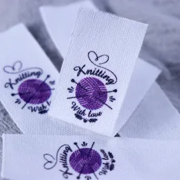 Accessoires 30mm * 80mm étiquette de couture personnalisée étiquettes faites à la main étiquettes de nom d'enfants personnalisées étiquettes de ruban de coton étiquettes de Logo 1001000 pièces