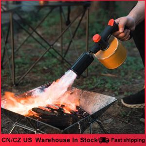 Accessoires 3500W High Power Camping Handheld Gastorch draagbare buitenbranders Charcoal Burning Tool Picnic BBQ Cooking Flamethrower