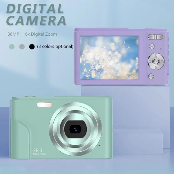 Accesorios Cámara digital HD profesional de 36 MP Videocámara LCD portátil Zoom 16x Selfie Timelapse Cámara fotográfica Grabar foto de vida