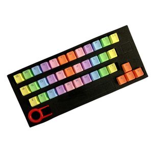 Accessoires 37 toetsen PBT kleurrijke keycap voor mechanisch toetsenbord MX Switch dubbele shot OEM -profieltoets Cap