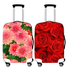 Accessoires 3D Fleurs brillantes Modèles à bagages Couvercle de bagages à main élastique Couverture de bagages à main19 à 32 pouces Casse de poussière COUVERTURE ACCESSOIRES DE VOYAGE