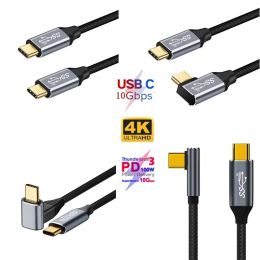 Accessoires 3M USB C à type C 3.1 Gen2 10 Gbps Thunderbolt 3 4K 60Hz PD100W 5A Cordon de câble de charge rapide pour MacBook Pro Steam Deck Samsung