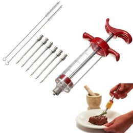 Accessoires 3 Type Injecteur en acier inoxydable Flavour Cuisine Cuisine Viande Poulet Poulet BBQ Tool avec aiguille et pinceau