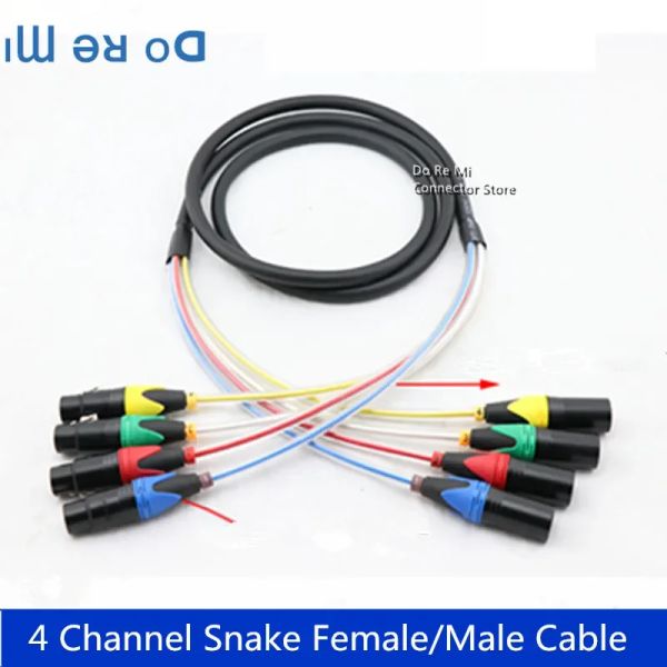 Accessoires 4 canaux Câble de serpent Audio XLR 3CORE Câble de canon / Câble microphone Câble / mélangeur / Signal d'éclair