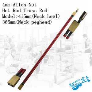 Accessoires 4 mm allen noix hot rod truss truss bilater double action guitare truss tir 365mm415mm440 mm accessoires de levier de réglage de haute qualité