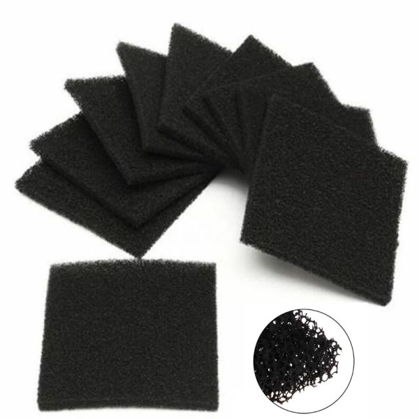 Accessoires 5/10 / 20pcs Black Universal Black Activé en mousse Sponge Filtre à air imprégné Sponge Filtre de tampon à taquets imprégné