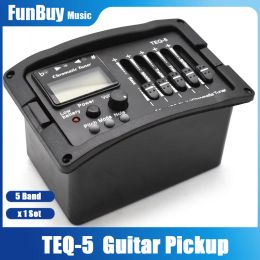 Accessoires 5 Band akoestische gitaar preamp EQ Equalizer Classical Acoustic Guitar Amplifier Digital Chromatia Blend Tuner Piezo Pick -up