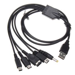 Accessoires 5 en 1 Câble de charge de jeu USB pour NDS Lite / Wii U / NOUVEAU 3DS XL LL / 2DS / GBA SP / PSP 1000 2000 3000 Cordeaux de câble de chargeur (115 cm