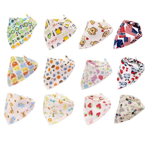 Accesorios 50 piezas Bandana para perros Baberos para perros pequeños y medianos Bufanda Paisaje animal Bufanda triangular Baberos de algodón lavables Pañuelo Accesorios para perros