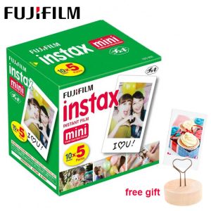 Accessoires 50 feuilles Fujifilm Instax Mini film White Edge Photo Paper pour Mini LiPlay 11 9 8 40 70 90 Lien Caméra instantané avec clip photo