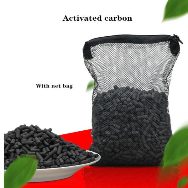 Accesorios 500g Tanque de peces Carbón activado Forma cilíndrica Pellet Acuario Filtro de agua Medios Estanque de peces Koi Reef Recipiente Filtro Limpieza