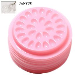 Accessoires 500pcs jetables en forme de fleur extension de cils porte-colle tampons de joint en plastique transparent cils palette adhésive