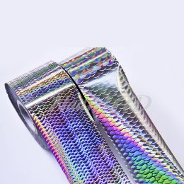 Accesorios 50 metros Escala de pescado Foil Holográfica Arte de uñas Foils láser calcomanías de aluminio sier lámina de estampado caliente para señalar señuelo diy f