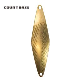 Accessoires 50pcs CountBass Brass Pike Fishing Spoon Blanks Modèles incohérents Taille 10G 3 / 8oz, cuillères à coulage de bricolage