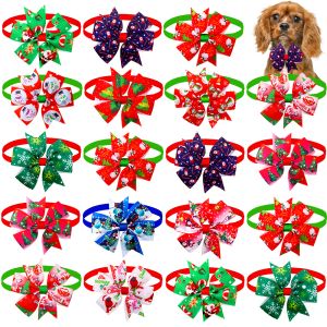 Accessoires 50pcs chien accessoires de Noël chien cravate noix de papeterie