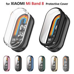 Accessoires 50 stks Beschermingskoffer voor Xiaomi Mi Band 8 Smart pols horloge MIBAND 8 Soft TPU Volledig schermbescherming Cover Protector Shell