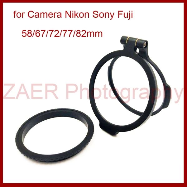Accessoires 58/67/72/77/82 mm Adaptateur de l'objectif de la caméra Flip Nd Filtre Bracket Release Mart pour la caméra Nikon Sony Fuji