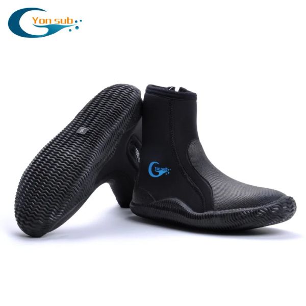 Accesorios Botas de buceo de goma de 5 mm, zapatos antideslizantes impermeables para botas de traje de neopreno, pesca, snorkel, natación cálida