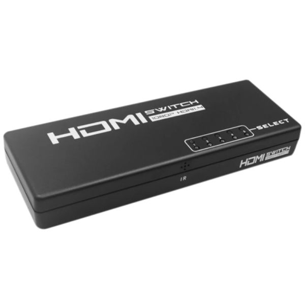 Accessoires 5Port HDMI Sélecteur Séplateur commutateur Switcher 1080p Convertisseur audio vidéo pour télécommande de moniteur Xboxone PS4