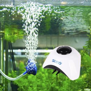 Accesorios Acuario de bajo consumo de energía de 5W y 10W, bomba de oxígeno para peces súper silenciosa, tanque de peces de gran potencia, tanque de mariscos, bomba de oxígeno ajustable.