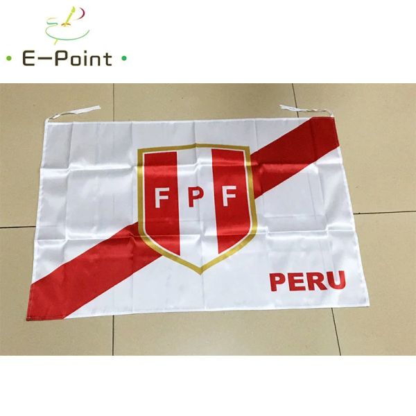 Accessoires drapeau en Satin de taille 60x90cm 90x150cm, décorations de noël pour Football National du pérou, cadeaux pour la maison