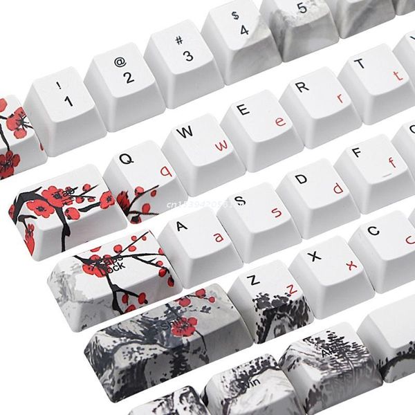 Accessoires 68 touches Keycap Wangjiang Plum Blossom Keycap colorant sublimation Profil OEM Keycap Keycap pour K6 IFG68 TADA68