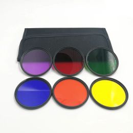 Accesorios 6pcs 30/40.5/43/46/49/52/55/58/62/67/72/77/82 mm Filtros de color a todo color para lentes de cámara Canon Sony Nikon con bolsa