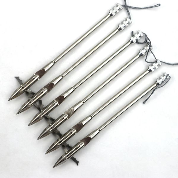 Accesorios 6 piezas de acero inoxidable cabezales anchas de flecha pesca pescando huevas de la caza de flechas de caza 9 estilos para elegir