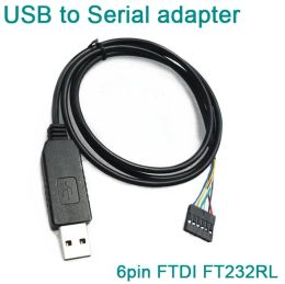 Accessoires 6PIN FTDI FT232RL FT232 Module voor Arduino USB naar TTL UART Seriële draadadapter RS232 Download kabelmodule LED -indicator