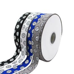 Accesorios 7/8 "22mm 100 yardas/lote cinta de grosgrain de voleibol brillante serie deportiva bienvenidos pedidos personalizados