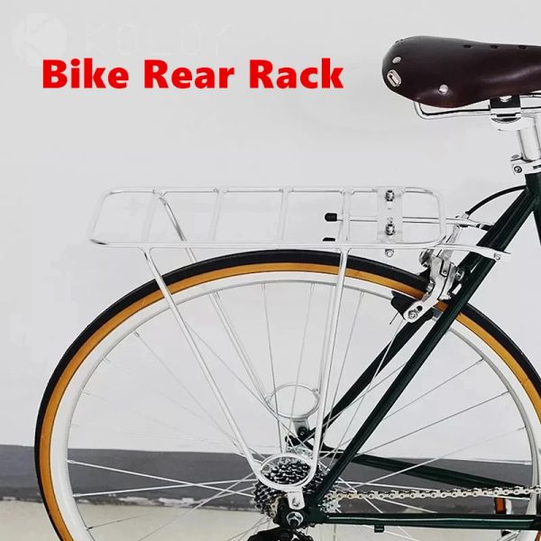 Accessoires 700c vélo de route porte arrière à débordement rapide à bagages post-cargo rétro aluminium alliage fixe du vélo 26 pouces argent mat
