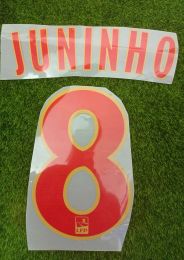 Accessoires #8 Juninho nameset kan een diy aangepaste naamnummer afdrukken ijzer op voetbal patchbadge aangepast
