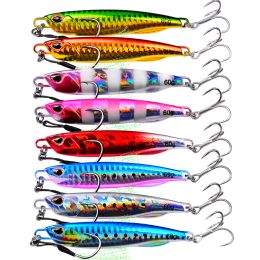 Accesorios 8 PC/Lote Jigging Lure Fishing Lures Metal Spinner Spoon Fish Bait Jigs Japón Tackle Fishing Tackle Pesca Bass Atuna Set