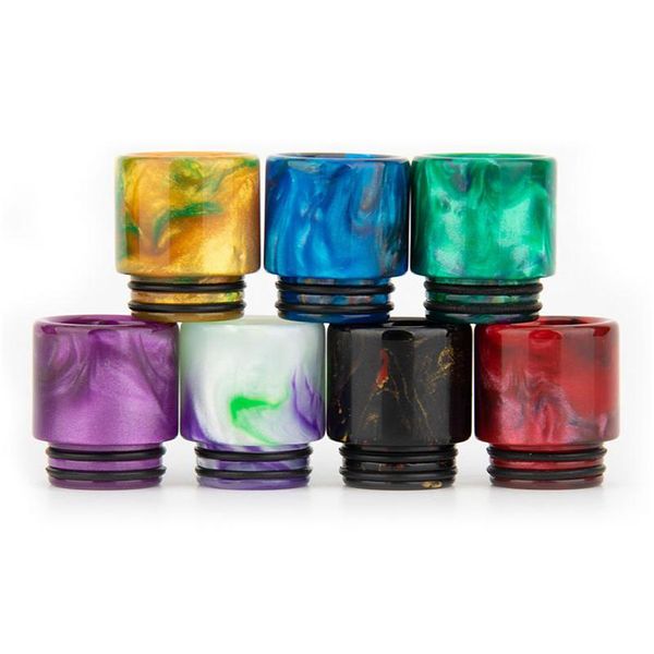 Accesorios 810 Puntas de goteo de resina de boca larga Fumar Moutiece para Ego Thread Titular de cigarrillos Rda Rba Vapor Tanque Atomizadores Driptips Dr Dhblz