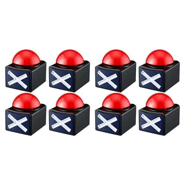 Accessoires 8pcs jeu Réponse Buzzer, jeu Buzzer Alarm Sound Play Button avec Light Trivia Quiz Got Talent Buzzer Game Toy pour les enfants