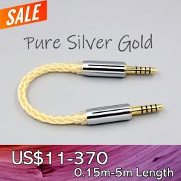 Accessories 99% 8 Core Pure Silver Gold 16 OCC Mxied Cable 4.4mm Balanced 3.5mm Stereo Male to Male Audio Adapter IFI Zen DAC LN007720