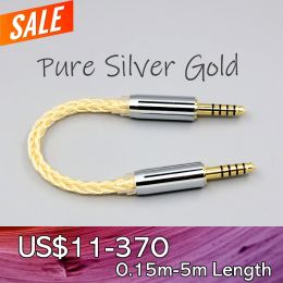 Accesorios 99% 8 núcleos Pure Silver Gold 16 Occ mxied Cable 4.4 mm Balancado 3.5 mm estéreo Macho a Masino Adaptador de audio Ifi Zen DAC LN007720