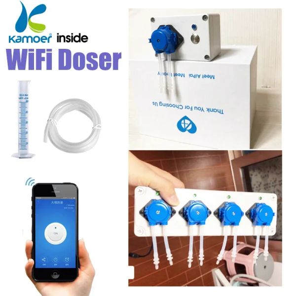 Accessoires ADS DP4 WiFi Auto Pompe de dosage péristaltique multi-têtes Automatique Récive Réef marin Aquarium Coral Coral Pishing Kamoer Doser Pompe