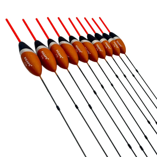 Accesorios AGAPE 10pcs/Lote Poste de pesca Float Bobber 1.0G/1.5G/2.0G Bouyancy Balsa Wood OEM Factory Store 210064