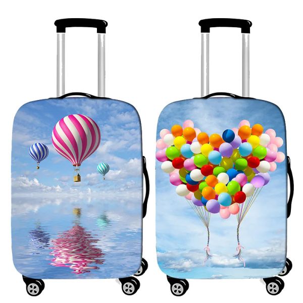 Accessoires imprimé ballon à air épaississer la couverture de bagages élastiques couvercle des bagages élastiques adaptés à 18 à 30 pouces boîtier à poussière Accessoires de voyage