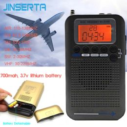 Accessoires Aircraft Band Radio -ontvanger VHF Portable Full Band Radio Recorder voor AIR/FM/AM/CB/VHF/SW Radio 2020 Nieuw