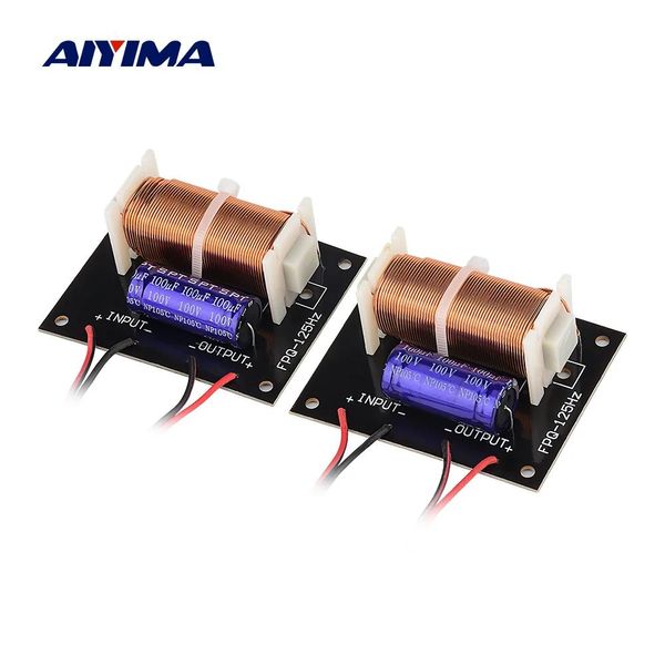 Accesorios AIYIMA 2PCS 300W Audio Subwoofer Altavoz Crossover 125Hz Woofer Divisor de frecuencia dedicado para altavoz de graves de 512 pulgadas DIY