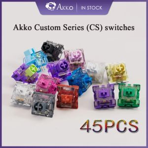 Accesorios Akko CS Switches 45 PC con un tallo estable a prueba de polvo para el teclado mecánico MX Jelly Negro/Plata/Pink/Lavender Purple, etc.