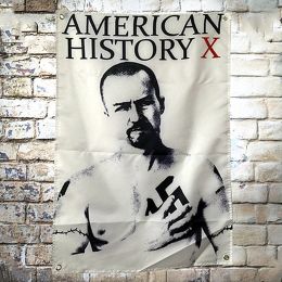 Accesorios HISTORIA AMERICANA X Póster de película clásica Bandera Banner Dormitorio Diseño de renovación de habitación Revestimiento de pared decorativo para cabecera